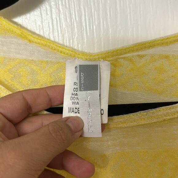 Cleek yellow striped lace high low top size L - Picture 2 of 4